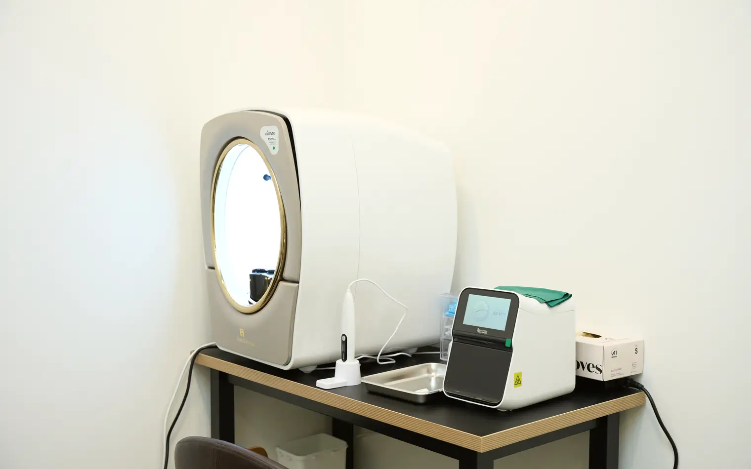 In-clinic skin analysis equipment used to check skin condition