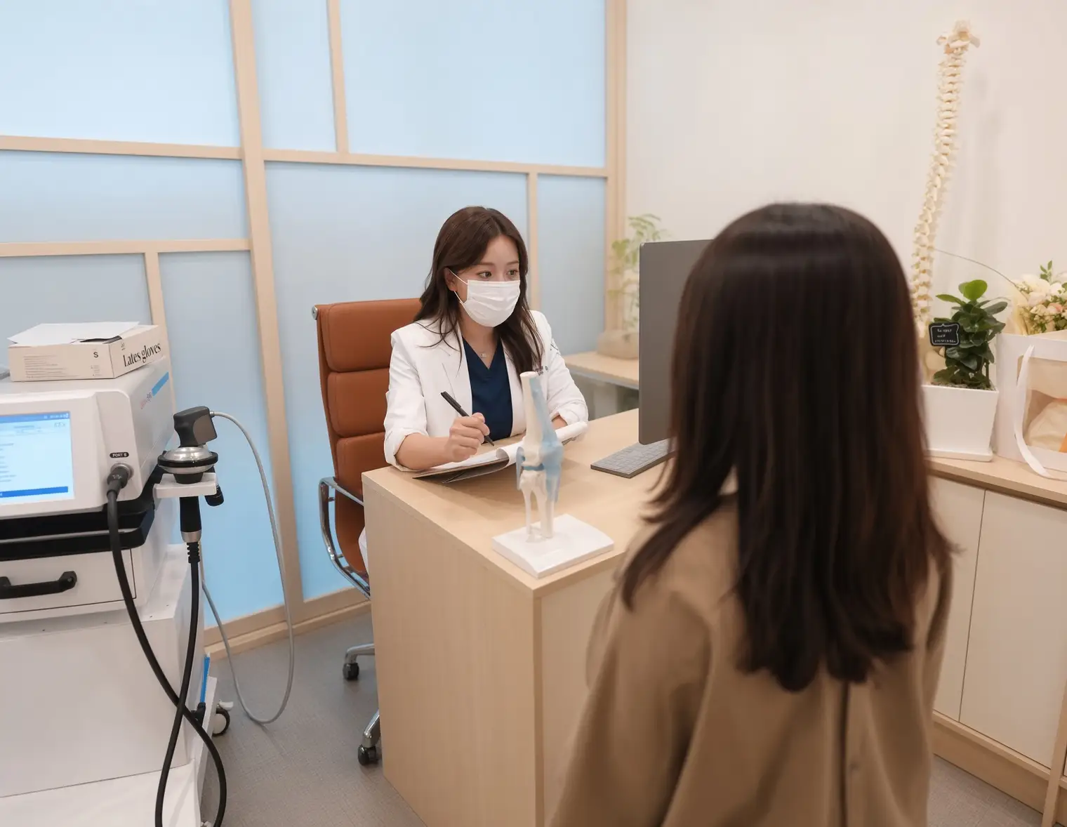 김정현 원장이 환자와 상담하는 장면